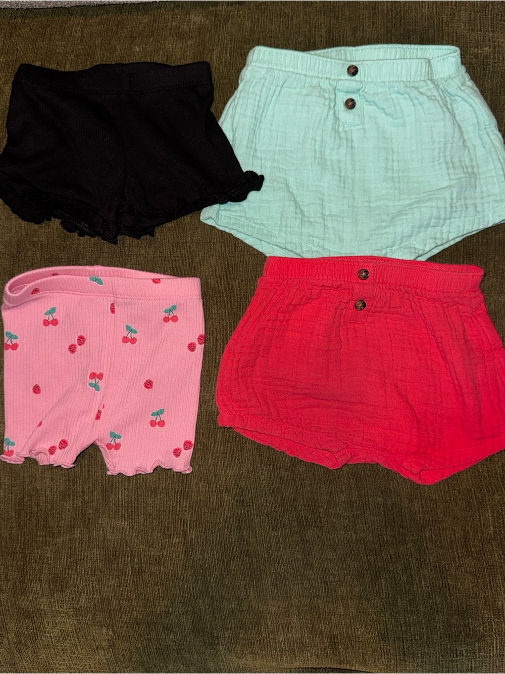 Old Navy Girls Shorts Bundle — Red and Mint